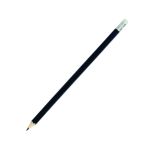 Groups of custom black wooden pencils featuring white Apex Advertising logos, sharpened graphite tips and fitted white erasers.