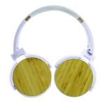 Custom Bamboo Bluetooth Headphones with Logo Engraving - Image 4