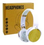 Custom Bamboo Bluetooth Headphones with Logo Engraving - Image 6