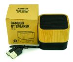Cube Bamboo Bluetooth Speaker with RGB Light - Image 6