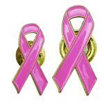 Breast Cancer Awareness Badges with Pin / Gold Magnet