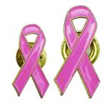 Breast Cancer Awareness Badges with Pin / Gold Magnet