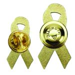 Breast Cancer Awareness Badges with Pin / Gold Magnet - Image 2