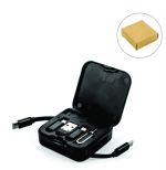 Custom Bamboo Retractable Charging Cable Set -  60W Fast Charging