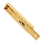 Wooden Coloured Pencil Set with Ruler Box - Image 2