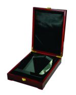 Crystal Award with Black Base in Wooden Box - Image 3