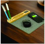 Multifunctional Desk Mouse Pad with 15W Wireless Charger & LED Logo - Image 2