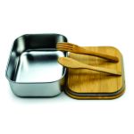 Custom Stainless Steel Lunch Box with Bamboo Lid & Cutlery - Image 6