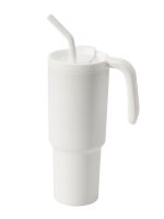 Stainless Steel Tumbler with Handle, Straw & 360° Branding - Image 3