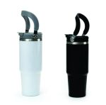 30oz Double-Wall Stainless Steel Travel Tumbler with Folding Handle - Image 6