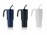 Stainless Steel Tumbler with Handle, Straw & 360° Branding - Image 7