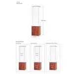 Custom Rectangular Crystal Column Award with Wooden Base - Image 4