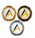 Custom Round Flower Design Epoxy Logo Badges - Image 2