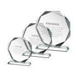 Faceted Octagon Crystal Award Trophy - Image 2