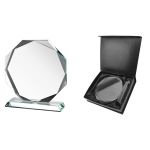 Faceted Octagon Crystal Award Trophy - Image 4