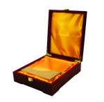 Crystal Award with Curved Wooden Base - Image 4