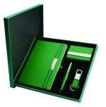 Custom Executive Gift Set with Notebook, Pen, Card Holder and Keychain - Image 4