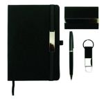 Custom Executive Gift Set with Notebook, Pen, Card Holder and Keychain - Image 3