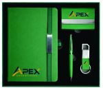 Custom Executive Gift Set with Notebook, Pen, Card Holder and Keychain - Image 2