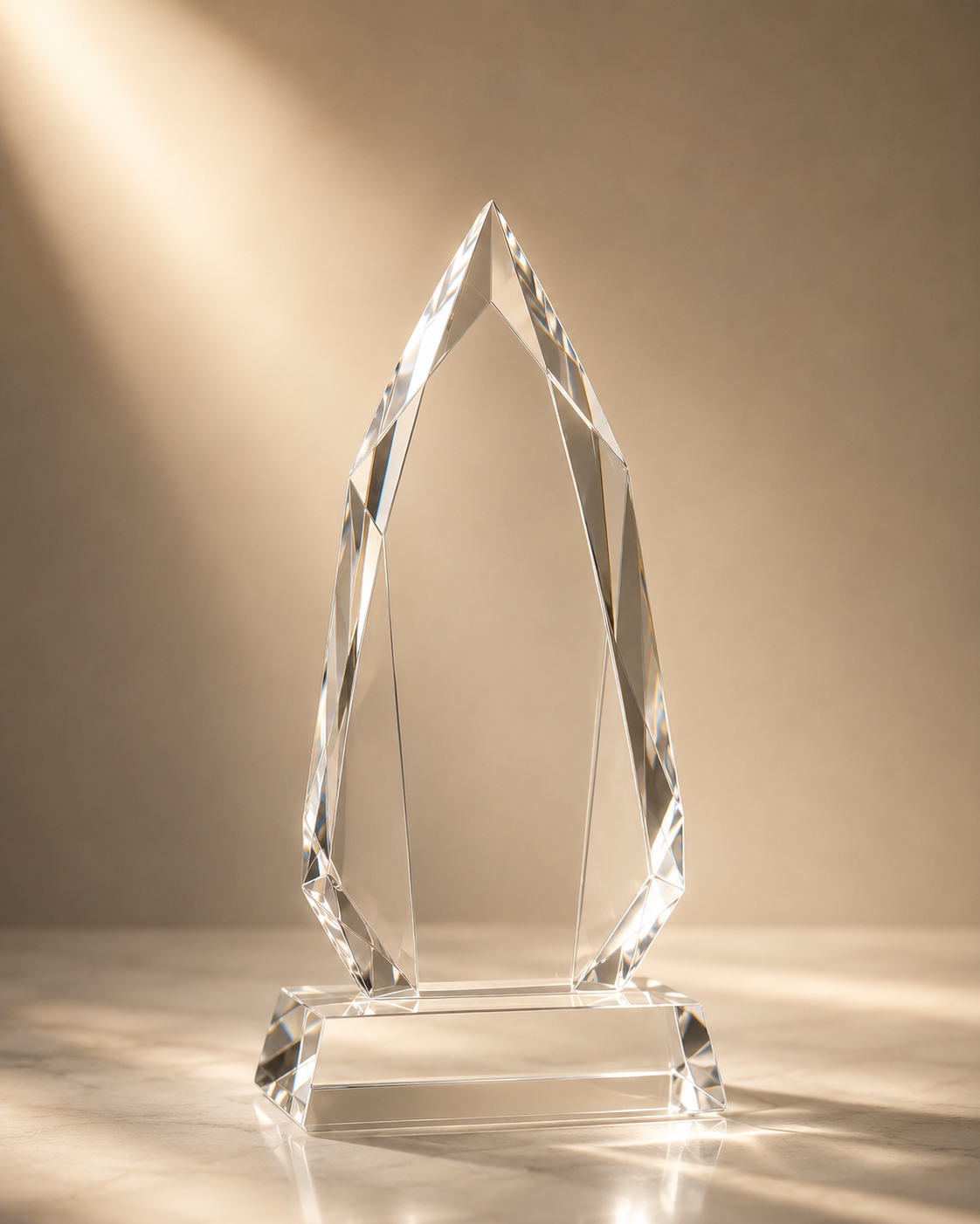 Premium crystal award trophy in Dubai for corporate recognition and achievements