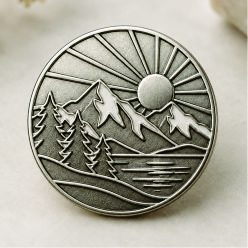 Die cast custom metal lapel pins with detailed premium finish in Dubai UAE