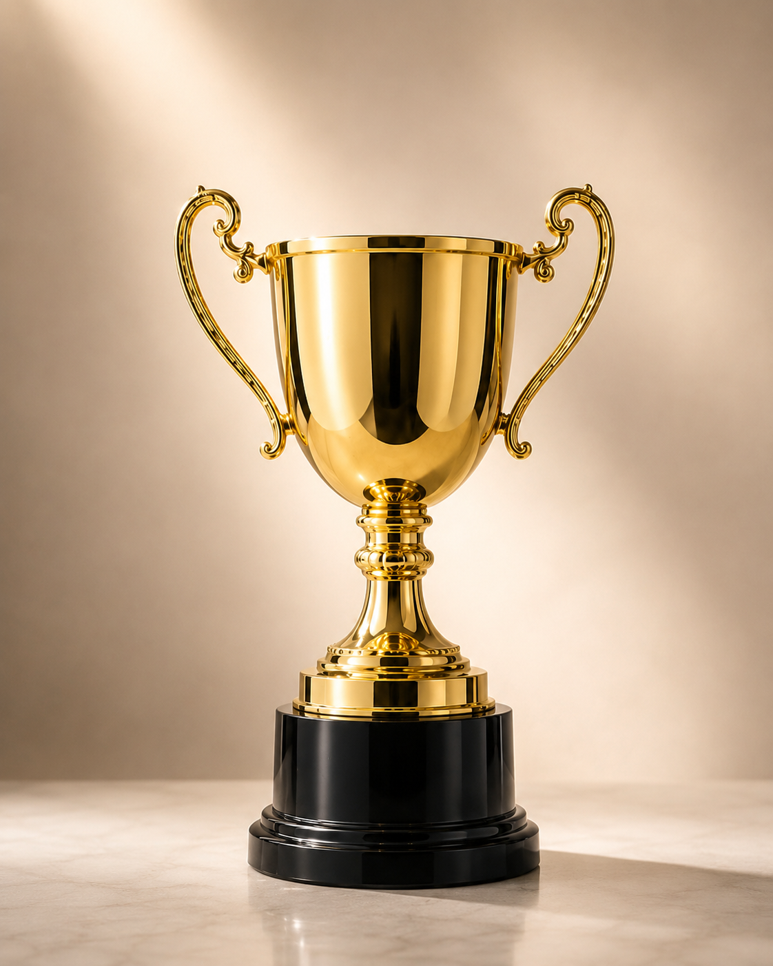 Premium gold and silver metal trophies for corporate awards and recognition events in Dubai